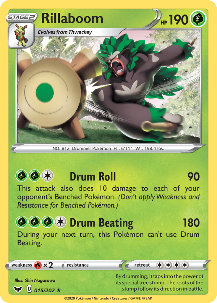 Rillaboom (015/202) [Sword & Shield: Base Set] | Card Merchant Takapuna