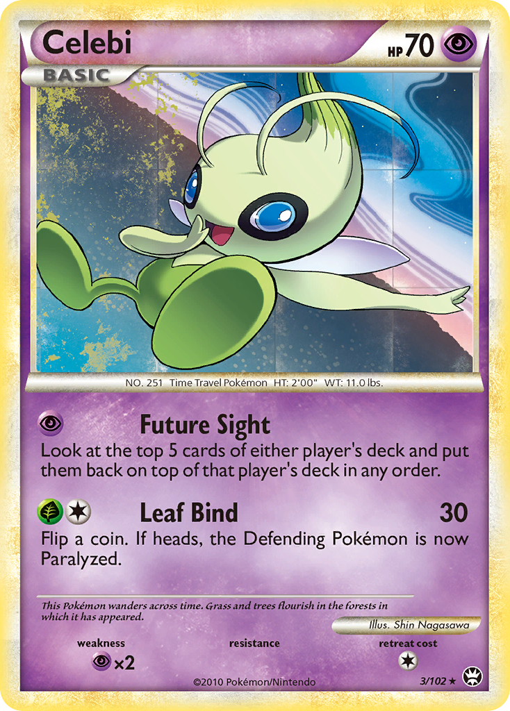 Celebi (3/102) [HeartGold & SoulSilver: Triumphant] | Card Merchant Takapuna