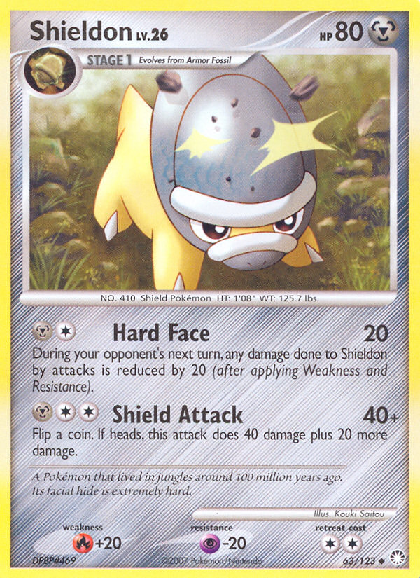 Shieldon (63/123) [Diamond & Pearl: Mysterious Treasures] | Card Merchant Takapuna