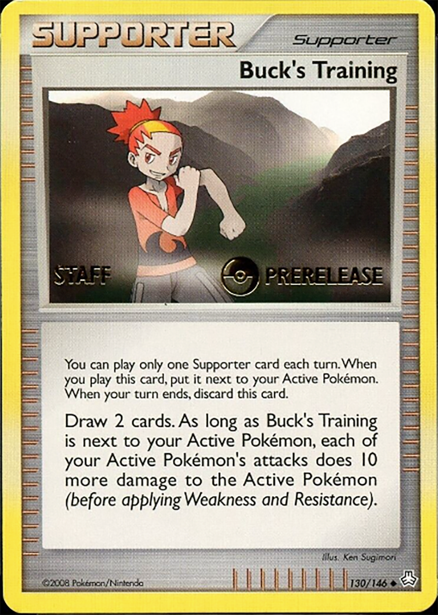 Buck's Training (130/146) (Staff Prerelease Promo) [Diamond & Pearl: Legends Awakened] | Card Merchant Takapuna