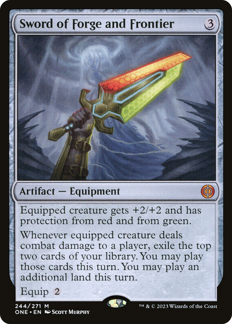 Sword of Forge and Frontier [Phyrexia: All Will Be One] | Card Merchant Takapuna