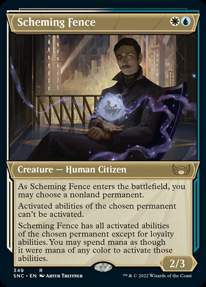 Scheming Fence (Showcase Art Deco) [Streets of New Capenna] | Card Merchant Takapuna