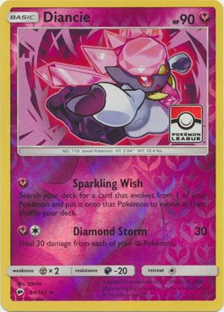 Diancie (94/147) (League Promo) [Sun & Moon: Burning Shadows] | Card Merchant Takapuna