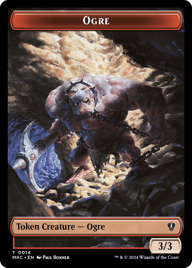 Human // Ogre Double-Sided Token [Murders at Karlov Manor Commander Tokens] | Card Merchant Takapuna