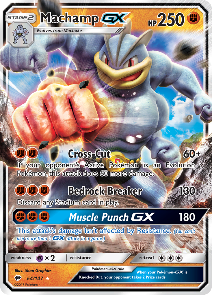 Machamp GX (64/147) [Sun & Moon: Burning Shadows] | Card Merchant Takapuna