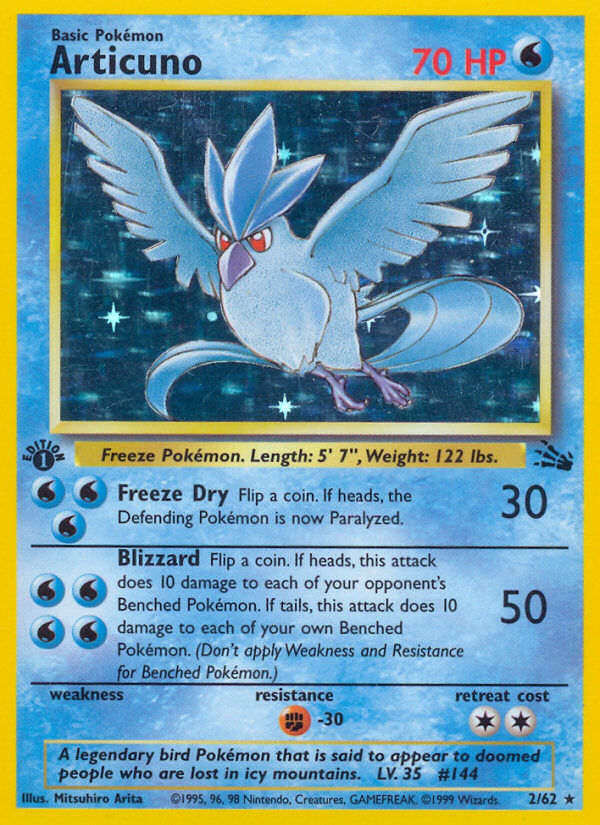 Articuno (2/62) [Fossil 1st Edition] | Card Merchant Takapuna