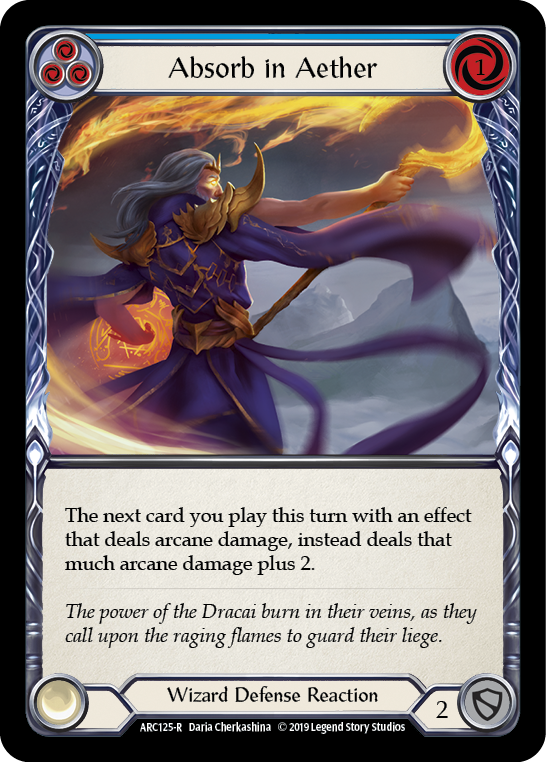 Absorb in Aether (Blue) [ARC125-R] (Arcane Rising)  1st Edition Normal | Card Merchant Takapuna