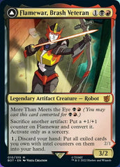 Flamewar, Brash Veteran // Flamewar, Streetwise Operative [Transformers] | Card Merchant Takapuna