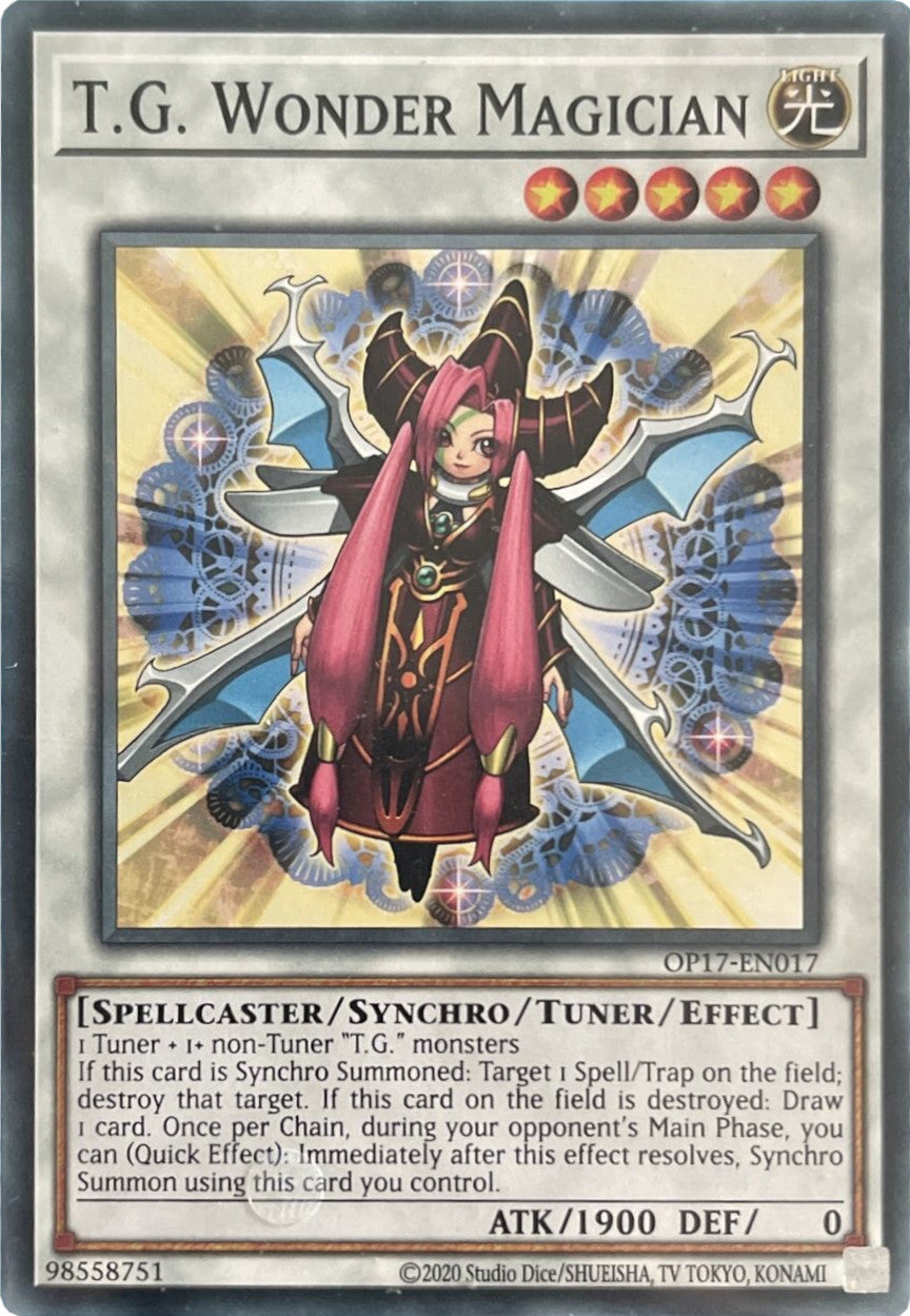 T.G. Wonder Magician [OP17-EN017] Common | Card Merchant Takapuna