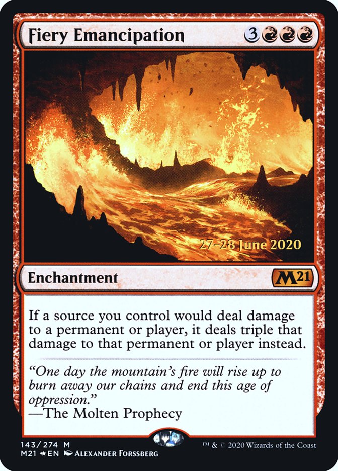 Fiery Emancipation [Core Set 2021 Prerelease Promos] | Card Merchant Takapuna