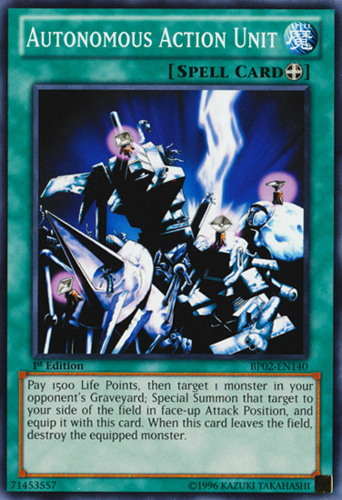 Autonomous Action Unit [BP02-EN140] Mosaic Rare | Card Merchant Takapuna