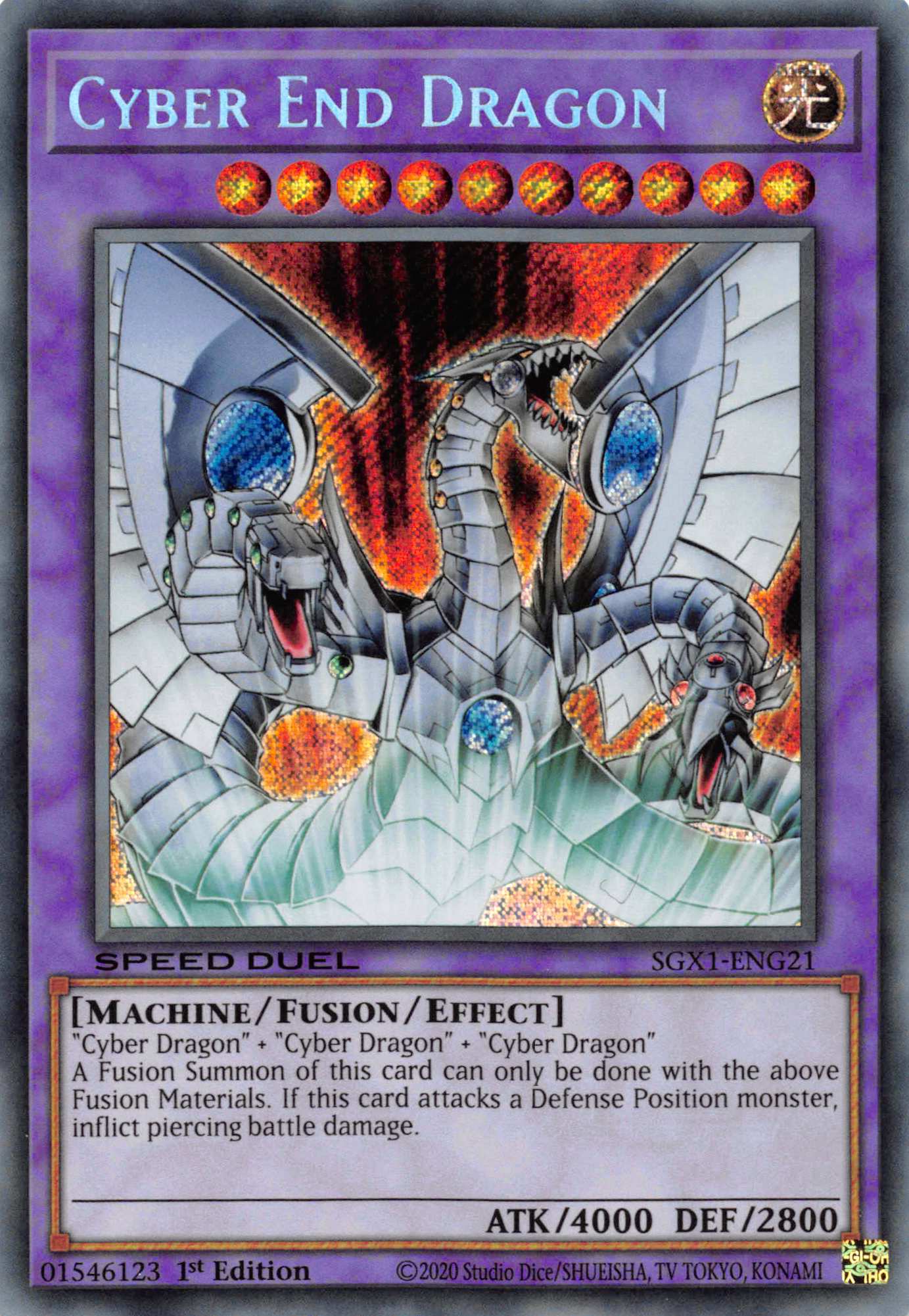 Cyber End Dragon [SGX1-ENG21] Secret Rare | Card Merchant Takapuna