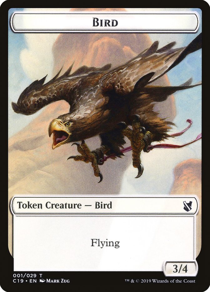 Bird Token (001/029) [Commander 2019 Tokens] | Card Merchant Takapuna