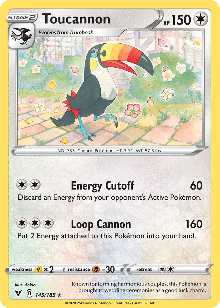 Toucannon (145/185) [Sword & Shield: Vivid Voltage] | Card Merchant Takapuna