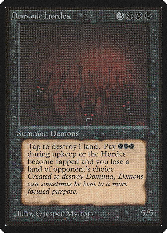 Demonic Hordes [Beta Edition] | Card Merchant Takapuna