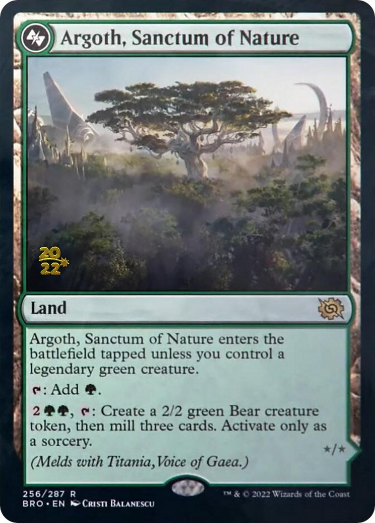 Argoth, Sanctum of Nature [The Brothers' War Prerelease Promos] | Card Merchant Takapuna