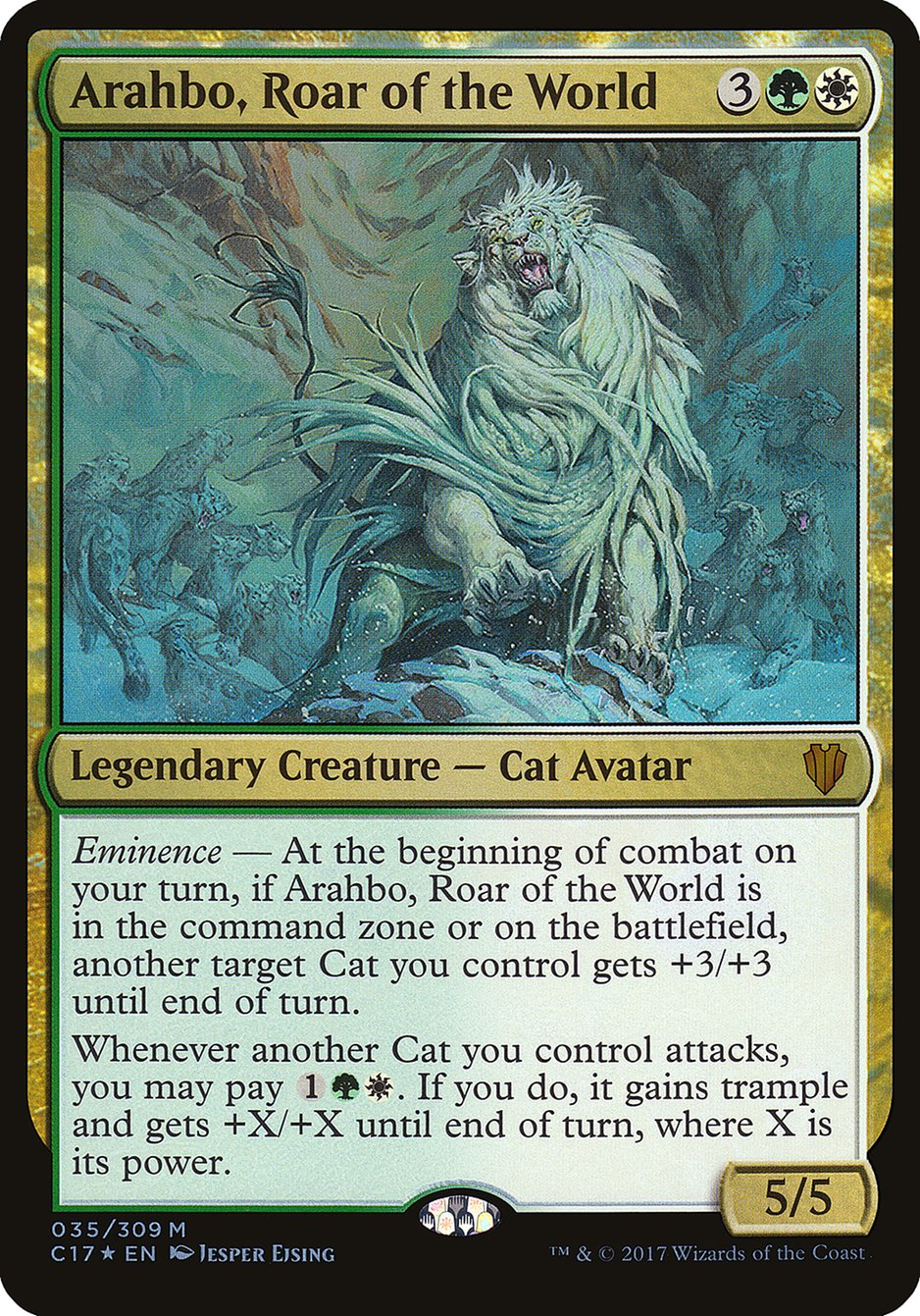 Arahbo, Roar of the World (Oversized) [Commander 2017 Oversized] | Card Merchant Takapuna