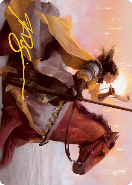 Sunrise Cavalier Art Card (Gold-Stamped Signature) [Innistrad: Midnight Hunt Art Series] | Card Merchant Takapuna