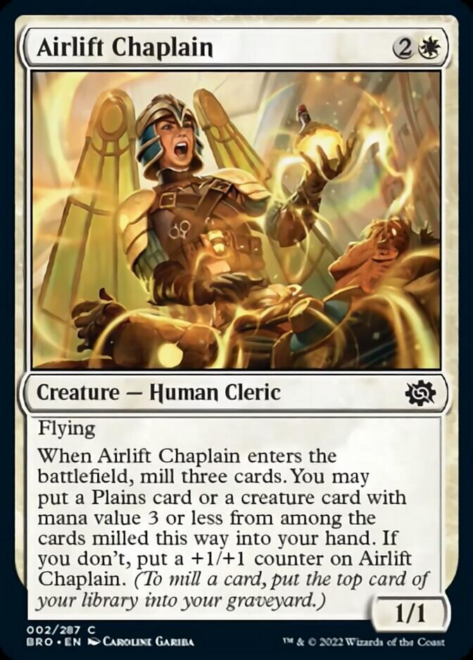 Airlift Chaplain [The Brothers' War] | Card Merchant Takapuna