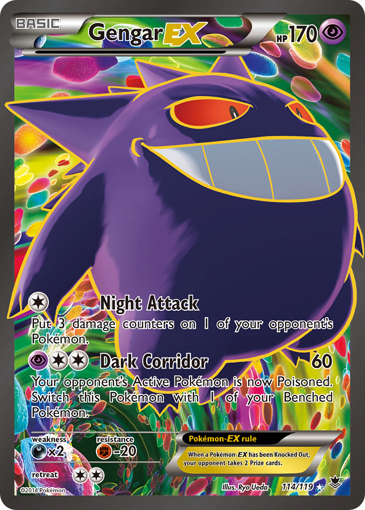 Gengar EX (114/119) [XY: Phantom Forces] | Card Merchant Takapuna