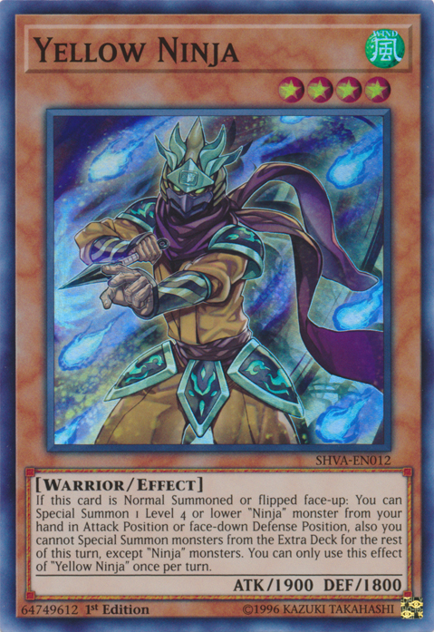 Yellow Ninja [SHVA-EN012] Super Rare | Card Merchant Takapuna