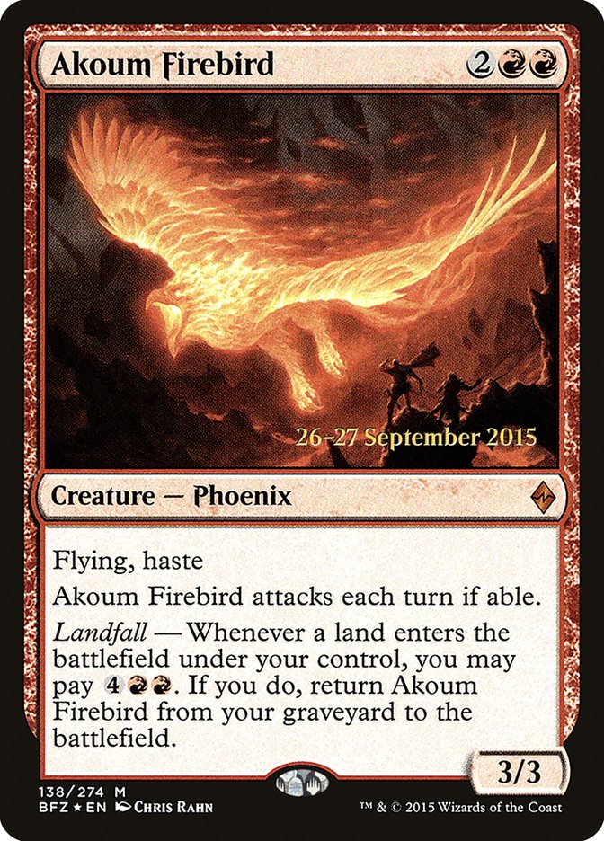 Akoum Firebird [Battle for Zendikar Prerelease Promos] | Card Merchant Takapuna