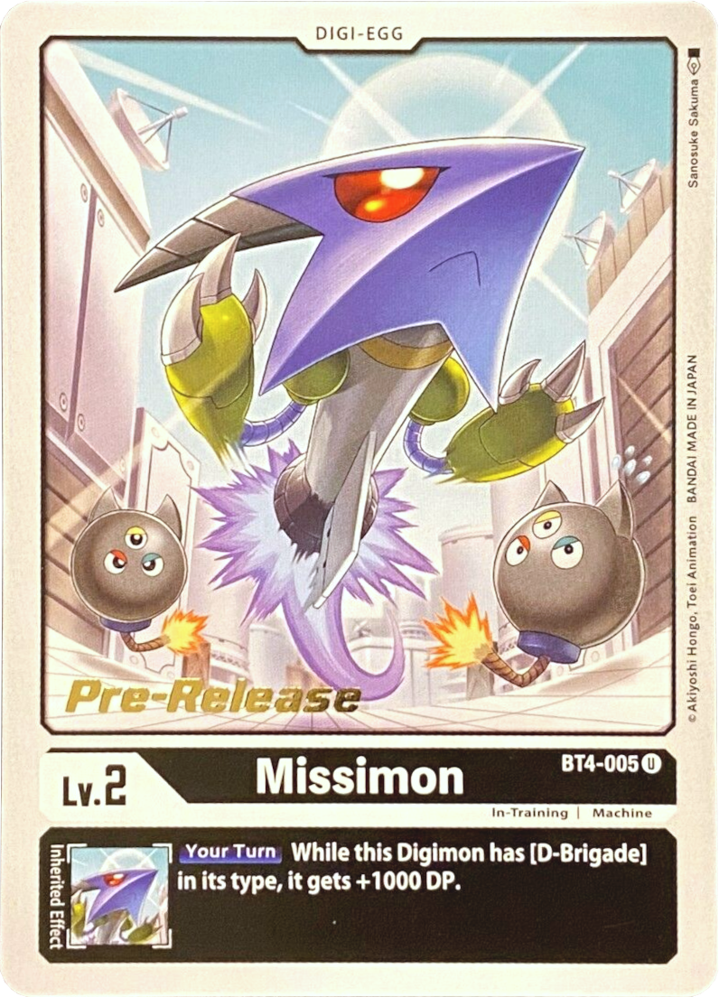 Missimon [BT4-005] [Great Legend Pre-Release Promos] | Card Merchant Takapuna