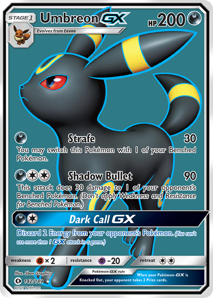 Umbreon GX (142/149) [Sun & Moon: Base Set] | Card Merchant Takapuna