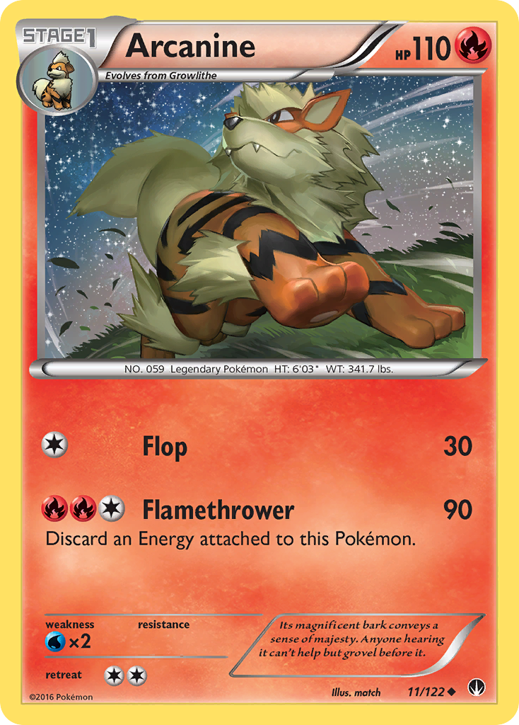 Arcanine (11/122) [XY: BREAKpoint] | Card Merchant Takapuna