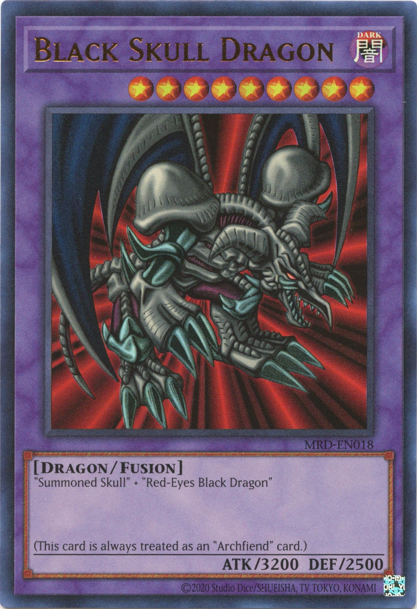 Black Skull Dragon (25th Anniversary) [MRD-EN018] Ultra Rare | Card Merchant Takapuna