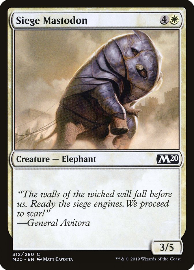 Siege Mastodon [Core Set 2020] | Card Merchant Takapuna