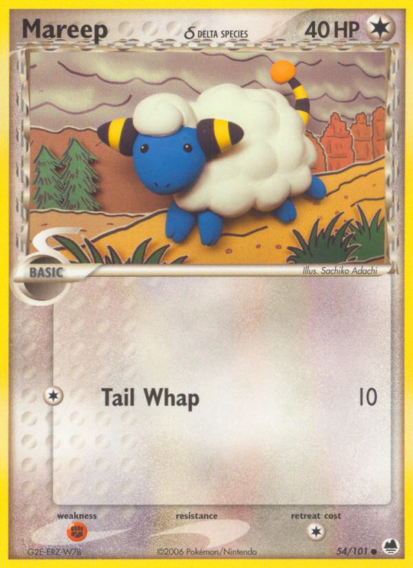 Mareep (54/101) (Delta Species) [EX: Dragon Frontiers] | Card Merchant Takapuna