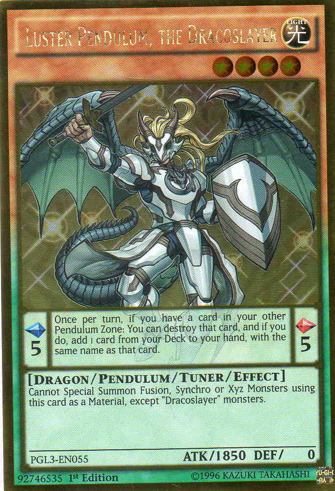 Luster Pendulum, the Dracoslayer [PGL3-EN055] Gold Rare | Card Merchant Takapuna