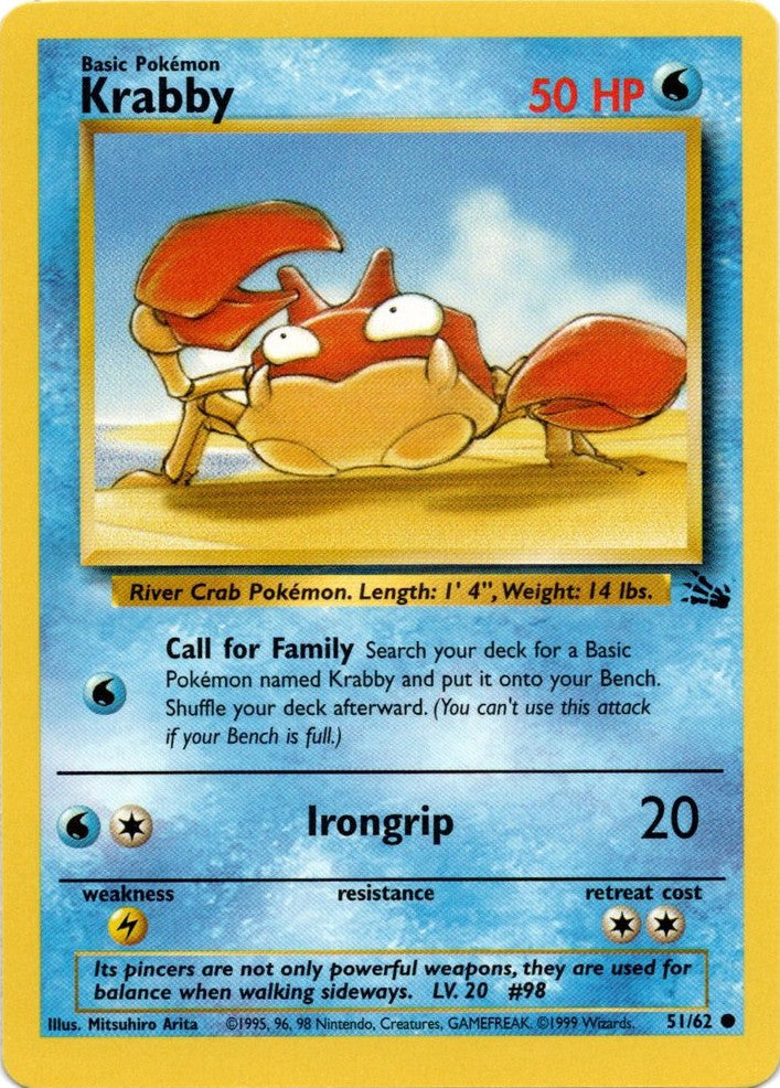 Krabby (51/62) [Fossil Unlimited] | Card Merchant Takapuna