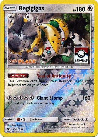 Regigigas (84/111) (League Promo 3rd Place) [Sun & Moon: Crimson Invasion] | Card Merchant Takapuna