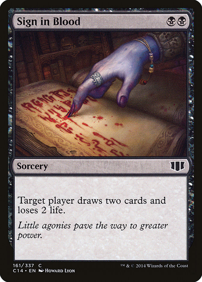 Sign in Blood [Commander 2014] | Card Merchant Takapuna