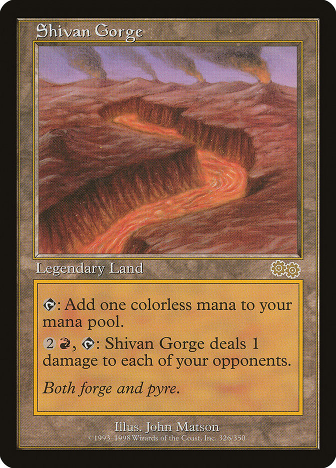 Shivan Gorge [Urza's Saga] | Card Merchant Takapuna