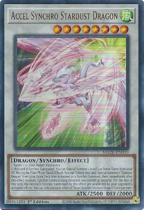 Accel Synchro Stardust Dragon [MAZE-EN019] Ultra Rare | Card Merchant Takapuna