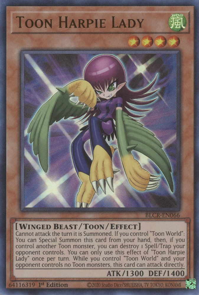 Toon Harpie Lady [BLCR-EN066] Ultra Rare | Card Merchant Takapuna