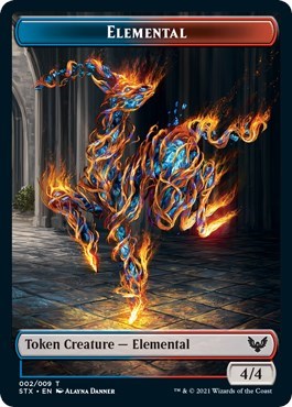 Elemental // Pest Double-Sided Token [Strixhaven: School of Mages Tokens] | Card Merchant Takapuna