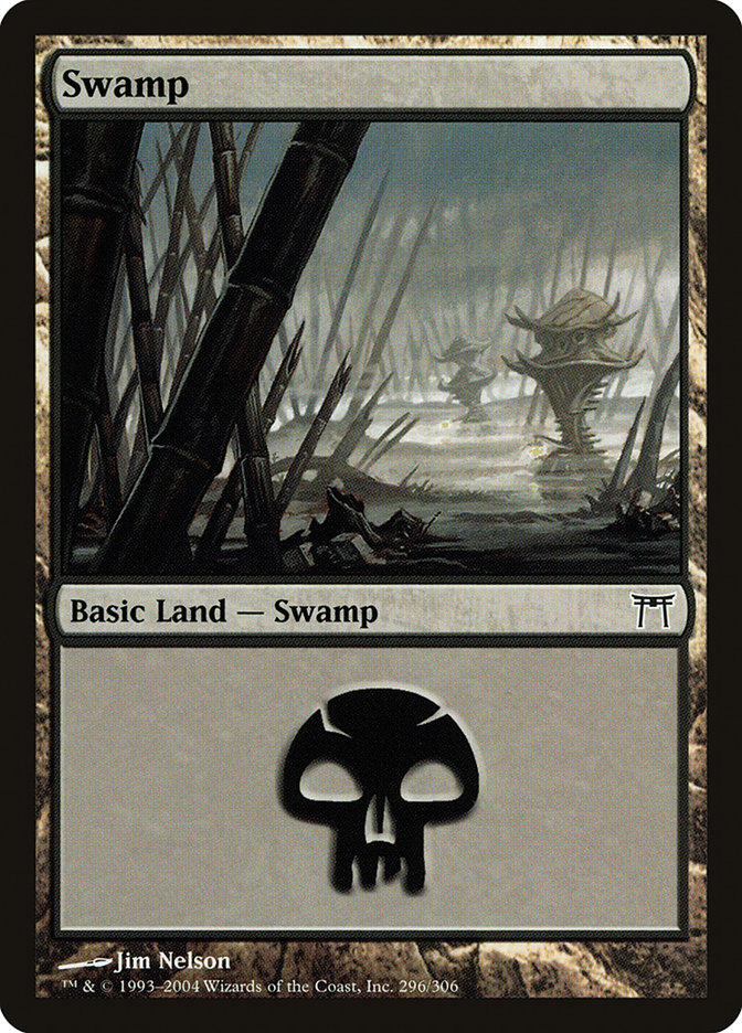 Swamp (296) [Champions of Kamigawa] | Card Merchant Takapuna