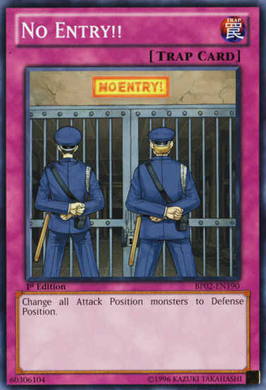 No Entry!! [BP02-EN190] Mosaic Rare | Card Merchant Takapuna