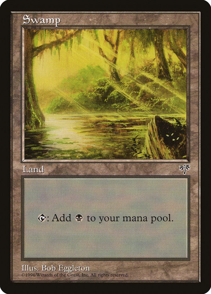 Swamp (Two Sets of Eyes Bottom Right) [Mirage] | Card Merchant Takapuna