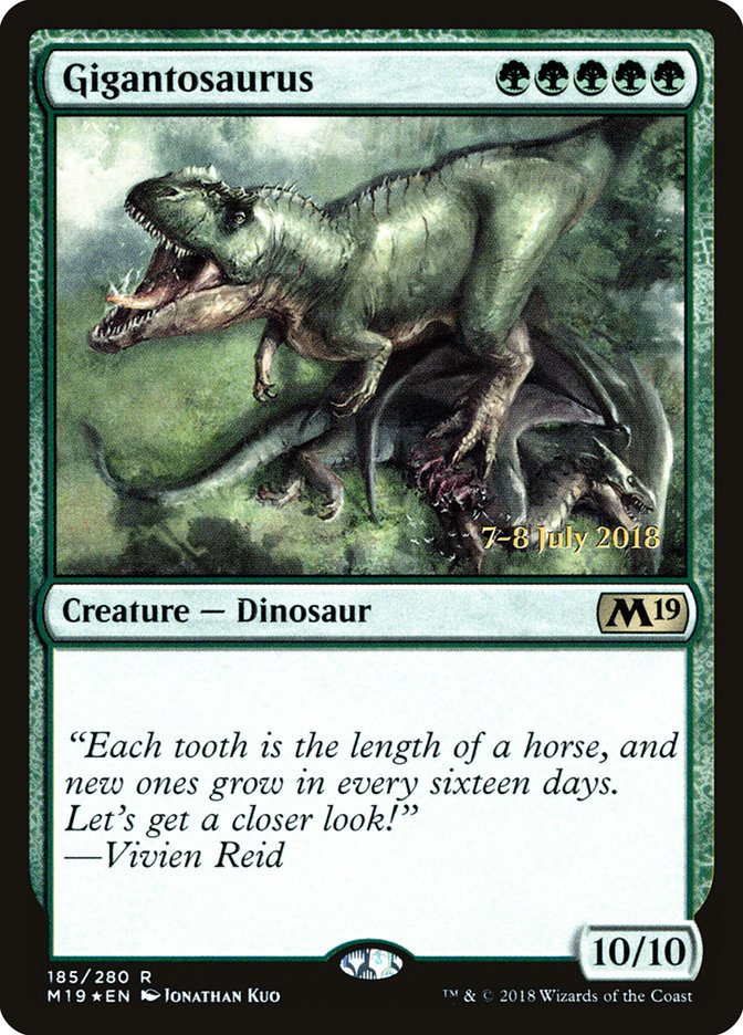 Gigantosaurus [Core Set 2019 Prerelease Promos] | Card Merchant Takapuna