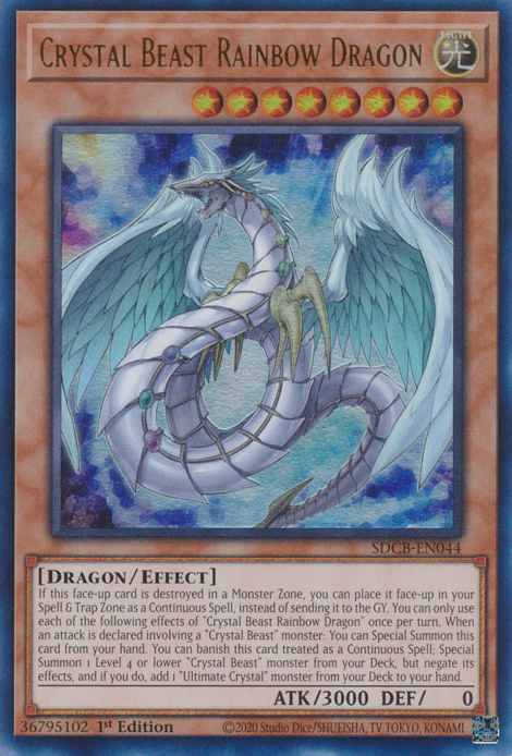 Crystal Beast Rainbow Dragon [SDCB-EN044] Ultra Rare | Card Merchant Takapuna