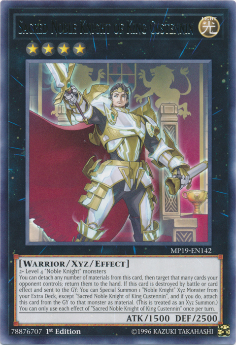 Sacred Noble Knight of King Custennin [MP19-EN142] Rare | Card Merchant Takapuna