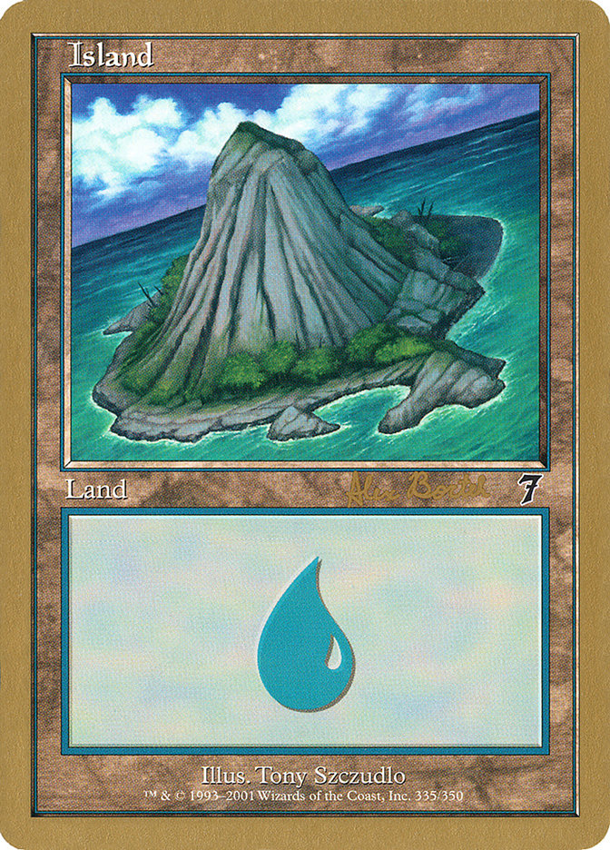 Island (ab335a) (Alex Borteh) [World Championship Decks 2001] | Card Merchant Takapuna