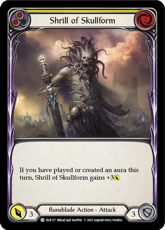 Shrill of Skullform (Yellow) [EVR117] (Everfest)  1st Edition Normal | Card Merchant Takapuna