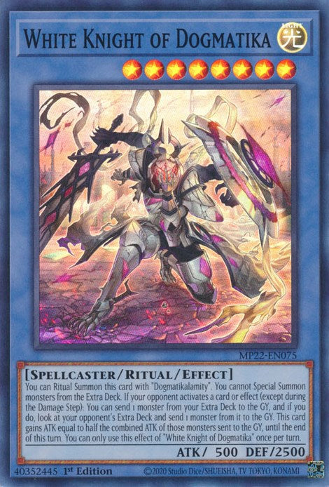 White Knight of Dogmatika [MP22-EN075] Super Rare | Card Merchant Takapuna