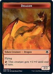 Dragon // Elf Warrior Double-Sided Token [Game Night: Free-for-All Tokens] | Card Merchant Takapuna